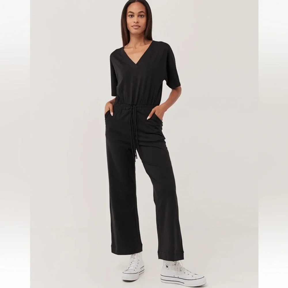Pact Charlie Jumpsuit Black Sz Medium - Picture 1 of 16